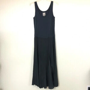 GO BY GO SILK Black Midi Dress